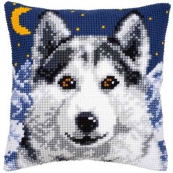 Kruissteekkussen Wolf    40x40cm