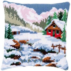 Kruissteekkussen Winterlandschap