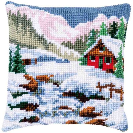 Kruissteekkussen Winterlandschap