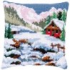 Kruissteekkussen Winterlandschap