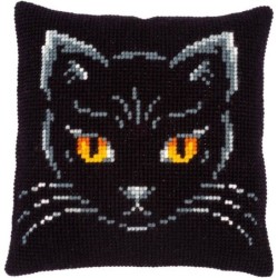 Kruissteekkussen  Zwarte kat