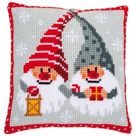 Kruissteekkussen  Kerstkabouters