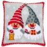 Kruissteekkussen  Kerstkabouters