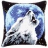 Kruissteekkussen  Huilende wolf