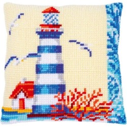 Kruissteekkussen Vuurtoren 40x40cm