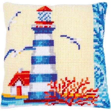 Kruissteekkussen Vuurtoren 40x40cm