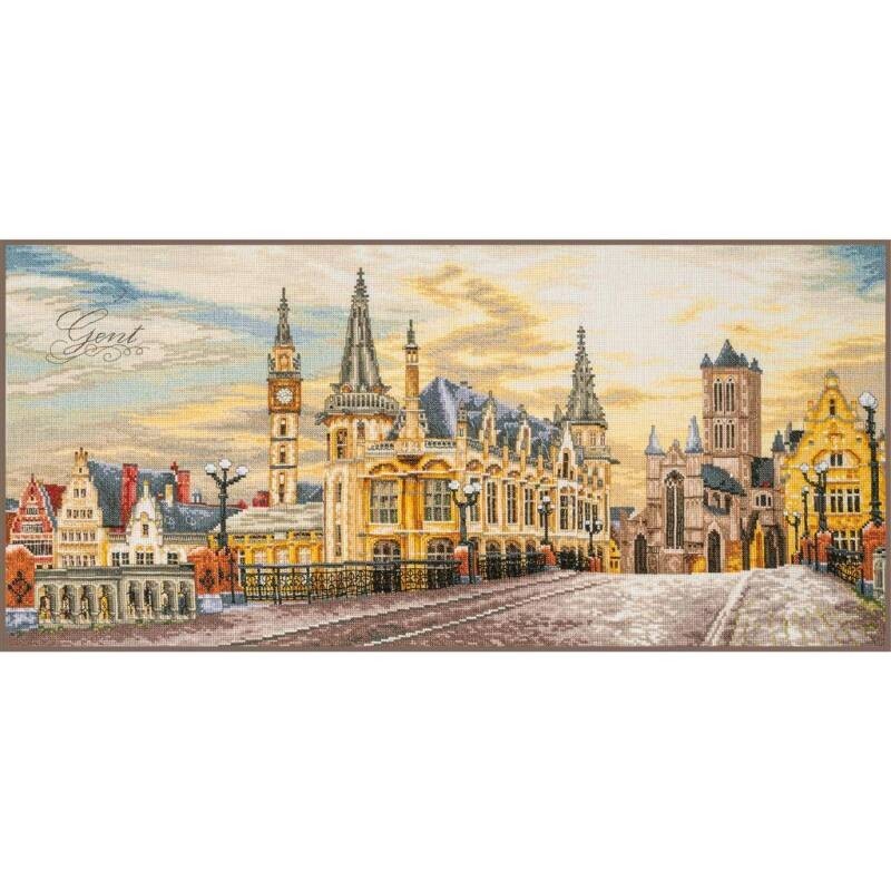 Telpakket kit Stadszicht van Gent Lanarte