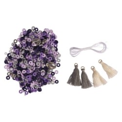 Heishi kralen set van polymeerklei, lavendel, Mix