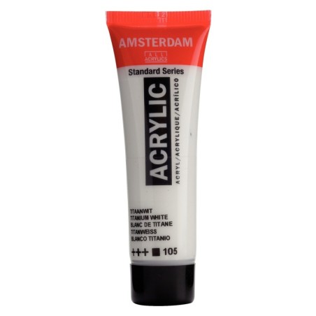 Amsterdam Acrylverf 20 ml Titaanwit 105