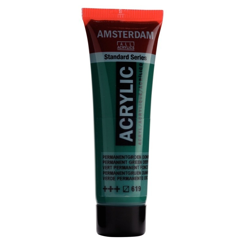 Amsterdam Acrylverf 20 ml Permanentgroen Donker 61