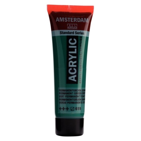 Amsterdam Acrylverf 20 ml Permanentgroen Donker 61