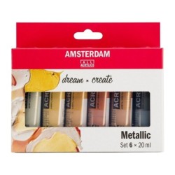 Amsterdam Acrylverf Set 6X20 ml Metallic