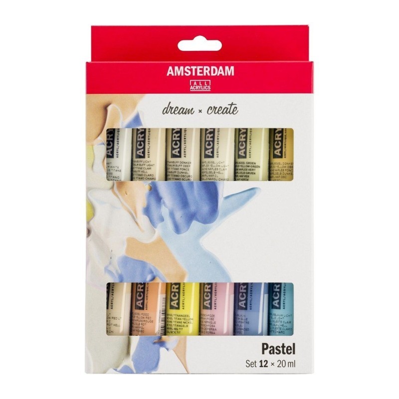 Amsterdam Acrylverf Set 12 x 20 ml Pastel
