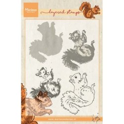 Stempel Tiny's eekhoorn-layering TC0856
