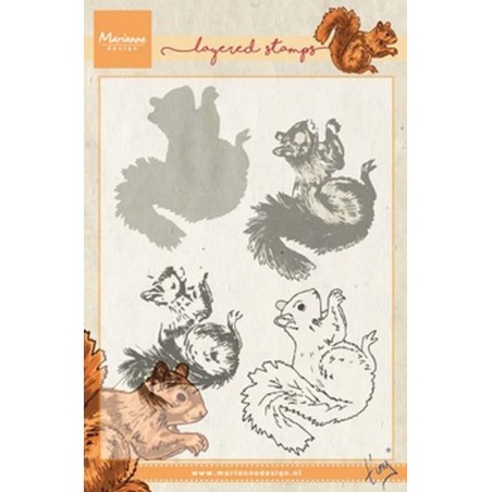Stempel Tiny's eekhoorn-layering TC0856