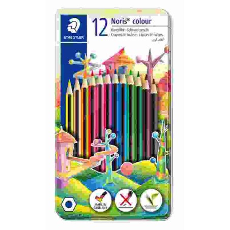 Noris colour kleurpotlood - metalen etui 12 st