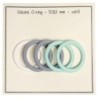 O-ring - silicone-set/5st - D28,5 mm grijs/grn/wt