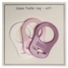 Pacifier ring - silicone-set/3st-H48xW32 mm/bl/wit