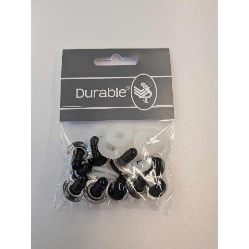 Durable Veiligheidsogen 15 mm crystal 10st