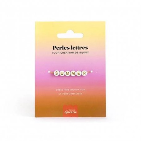 Perles lettres Summer pour bracelet  personnali