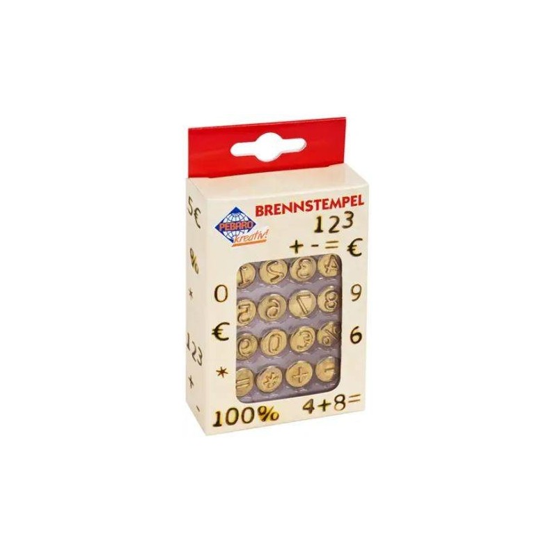 Brandstempel getallen en tekens