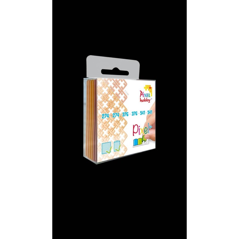 Pixelmatjes 6 stuks n kleur verpakt - Perzikkleu