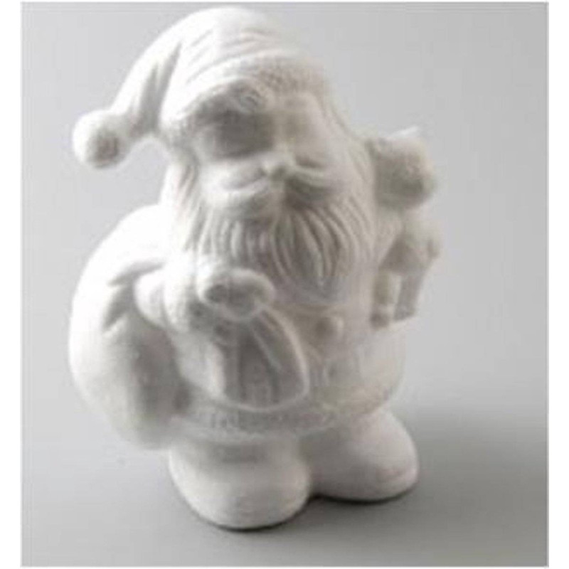 Styropor kerstman 17,5cm met beertje