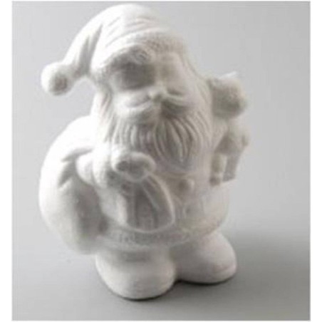 Styropor kerstman 17,5cm met beertje