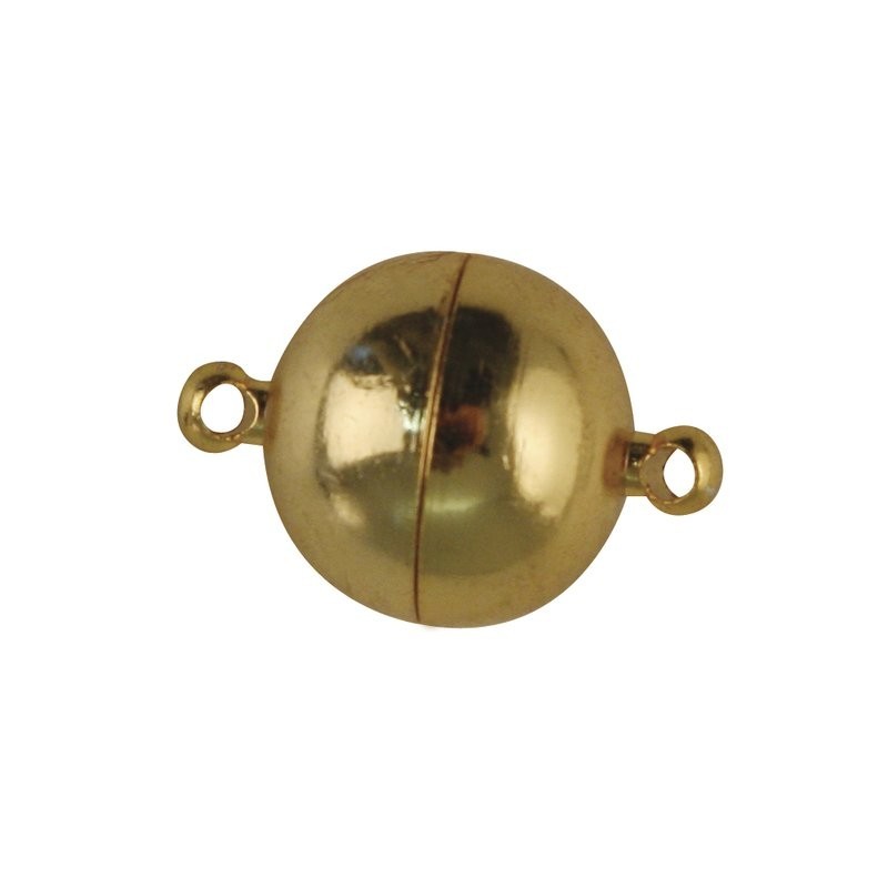Magneetsluiting verguld. rond 14mm