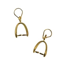 Hangertje met lus goudkl.15mm /2st