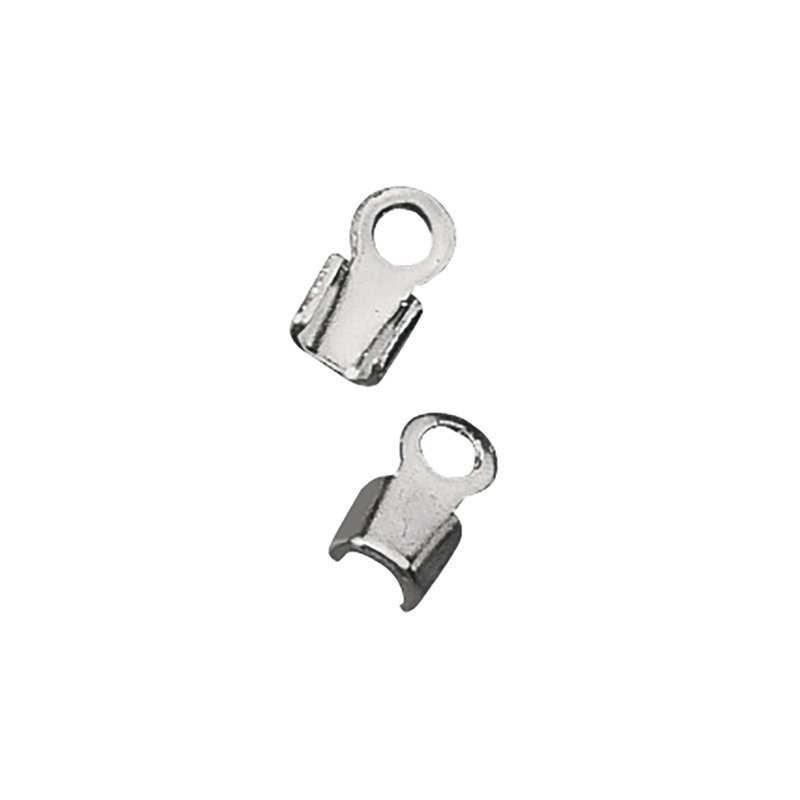 Ledersluiting zilverkL.1,5mm   /3st