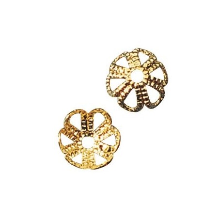 Filigraan-kapjes goudkl. 6mm  /25st