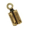 Lederkalot  goudkl.   2mm       /4st