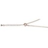 Metaal schakelketting m. sluiting, 2mm  rosgoud