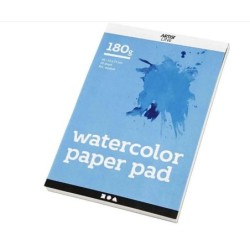 Aquarelblok, A5, 148x210 mm, 180 gr, wit, 20 vel