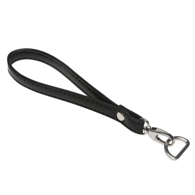 Handtas clutch strap zwart kreeftsluiting zilver