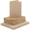 Kaarten+enveloppen A6/C6 KRAFT / 50 sets