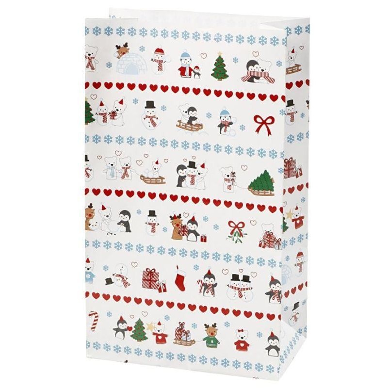 Papieren zakken, h: 21 cm, afm 6x12 cm, polar fun,