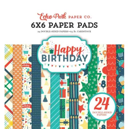 15x15cm PAPER -HAPPY BDAY BOY PAD
