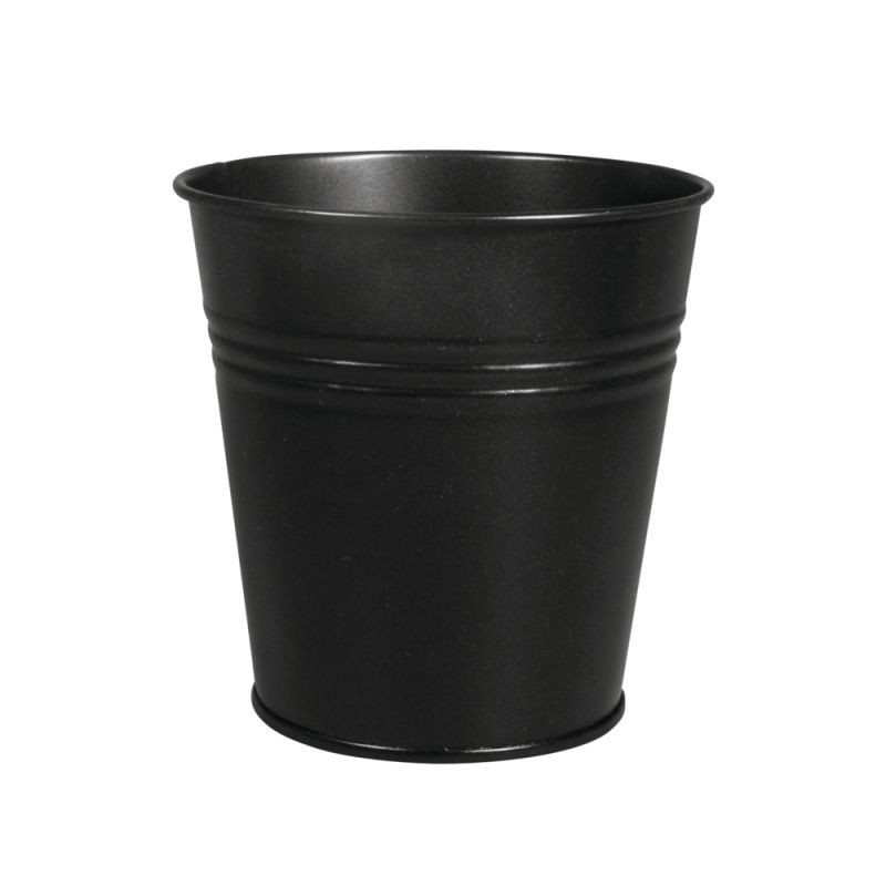 Metalen pan / potje, 10,5cm   zwart