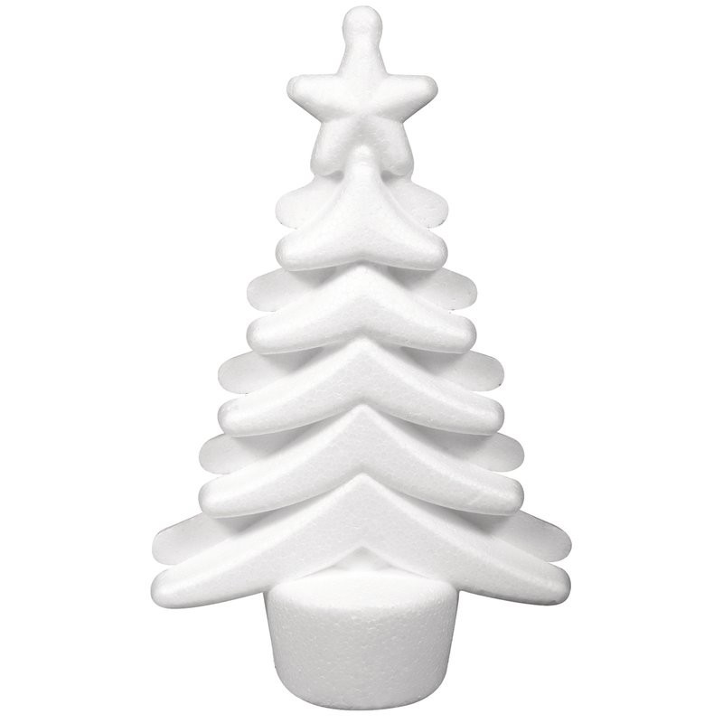Styropor kerstboom 9x4x14,5cm