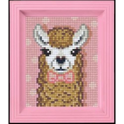 pixel pakket met 23 matjes/alpaca bruin roze strik