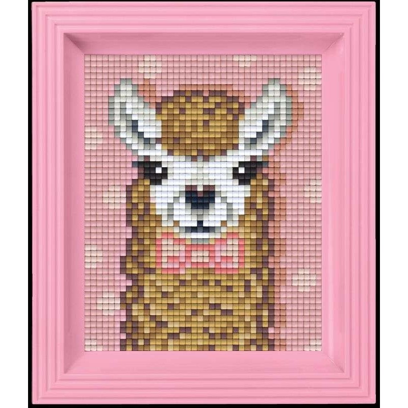 pixel pakket met 23 matjes/alpaca bruin roze strik