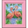 pixel pakket met 20 matjes/flamingo's met struiken