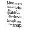 Labels GB: Live simply...