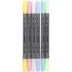 Textielstiften 6 stuks/set op 40 wasbaar