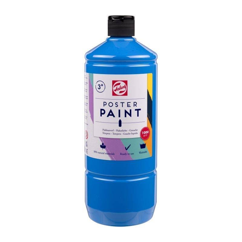 Talens PLAKKAATVERF 1L licht blauw