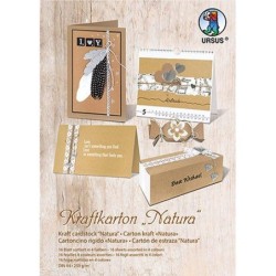 KRAFTKARTON NATURA 250G. A4,16BL.4FA. GESORTEERD