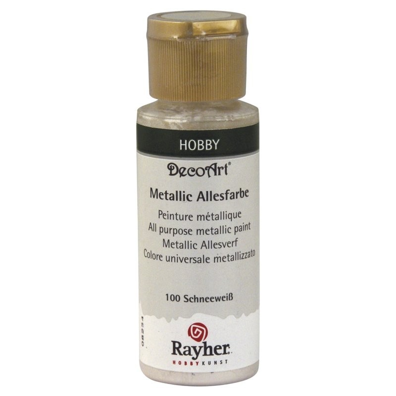 Metallic verf 59ml sneeuwwit     100
