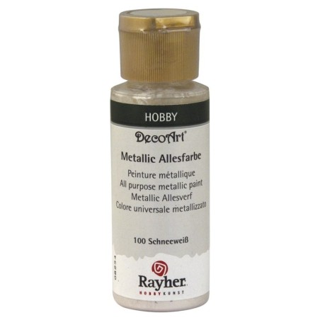 Metallic verf 59ml sneeuwwit     100